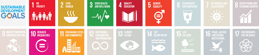 17 collective goals set by the UN for the world to achieve between 2016 and 2030 :  1. no poverty, 2. zero hunger, 3. good health and well-being, 4. quality education, 5. gender equality, 6. clean water and sanitation, 7. affordable and clean energy, 8. decent work and economic growth, 9. industry.innvation and infrastructure, 10. reduced inequalities, 11. sustainable cities and communities, 12. reponsible consumption and production, 13. climate action, 14. life below water, 15. life on land, 16. peace. justice and strong institutions, 17. partnership for the goals / 7 goals of LOTTE HIMART : 1. no poverty, 2. zero hunger, 3. good health and well-being, 4. quality education, 5. gender equality, 10. reduced inequalities, 11. sustainable cities and communities
