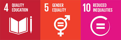 Goals : 4. quality education, 5. gender equality, 10. reduced inequalities
